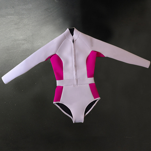 氯丁橡胶韩国 3mm潜水服女粉白冲浪泳衣水肺母衣专业保暖深潜湿衣