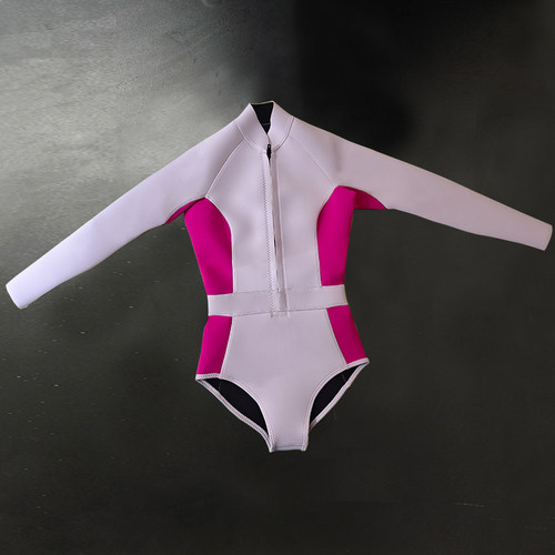 氯丁橡胶韩国 3mm潜水服女粉白冲浪泳衣水肺母衣专业保暖深潜湿衣