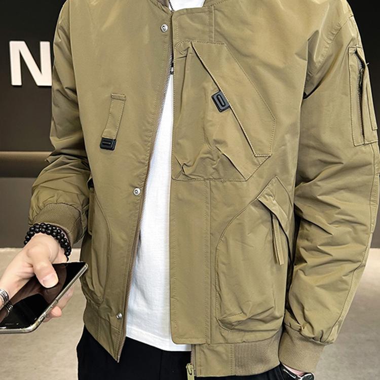 棒球领衣服男士工装夹克外套男修身韩版春秋季2025年新款青年秋装