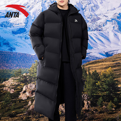 安踏运动棉服长款羽绒服