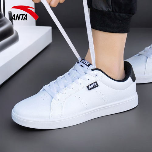 板鞋男安踏小白鞋低帮男士