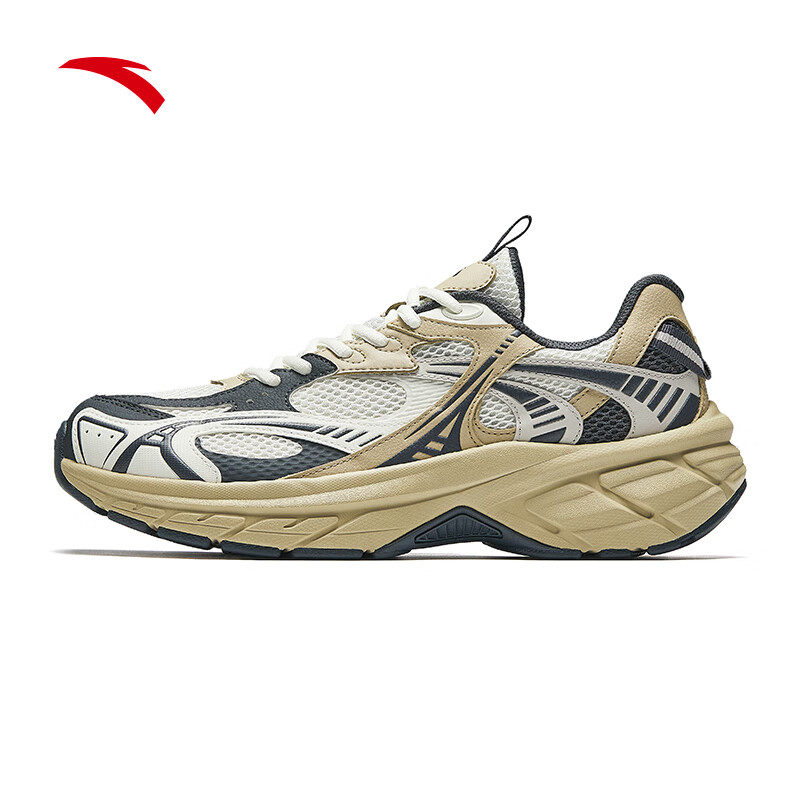 安踏男鞋跑步鞋春季减震透气网面鞋轻便缓震运动鞋防滑登山旅游鞋