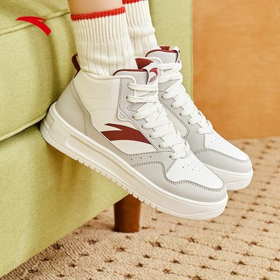安踏女鞋休闲鞋高帮板鞋
