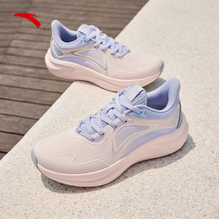 安踏女鞋飞虹2防泼水跑鞋轻便防滑运动鞋2026冬季新款皮面休闲鞋