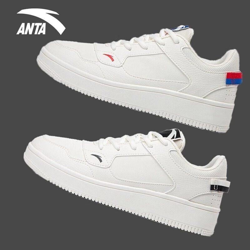 安踏男鞋2025冬季新款学生滑板鞋皮面低帮小白鞋官方旗舰运动潮鞋,运动鞋new,板鞋,淘宝优惠券,粉丝福利购,淘宝优惠卷