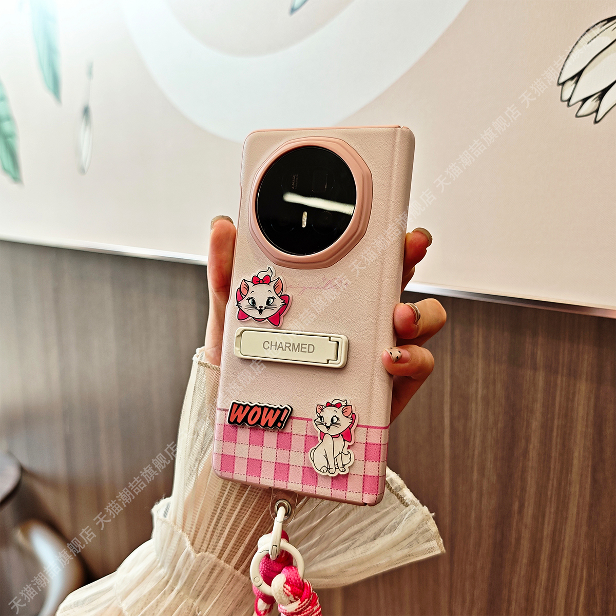 适用荣耀v5pc贴皮革卡通手机壳