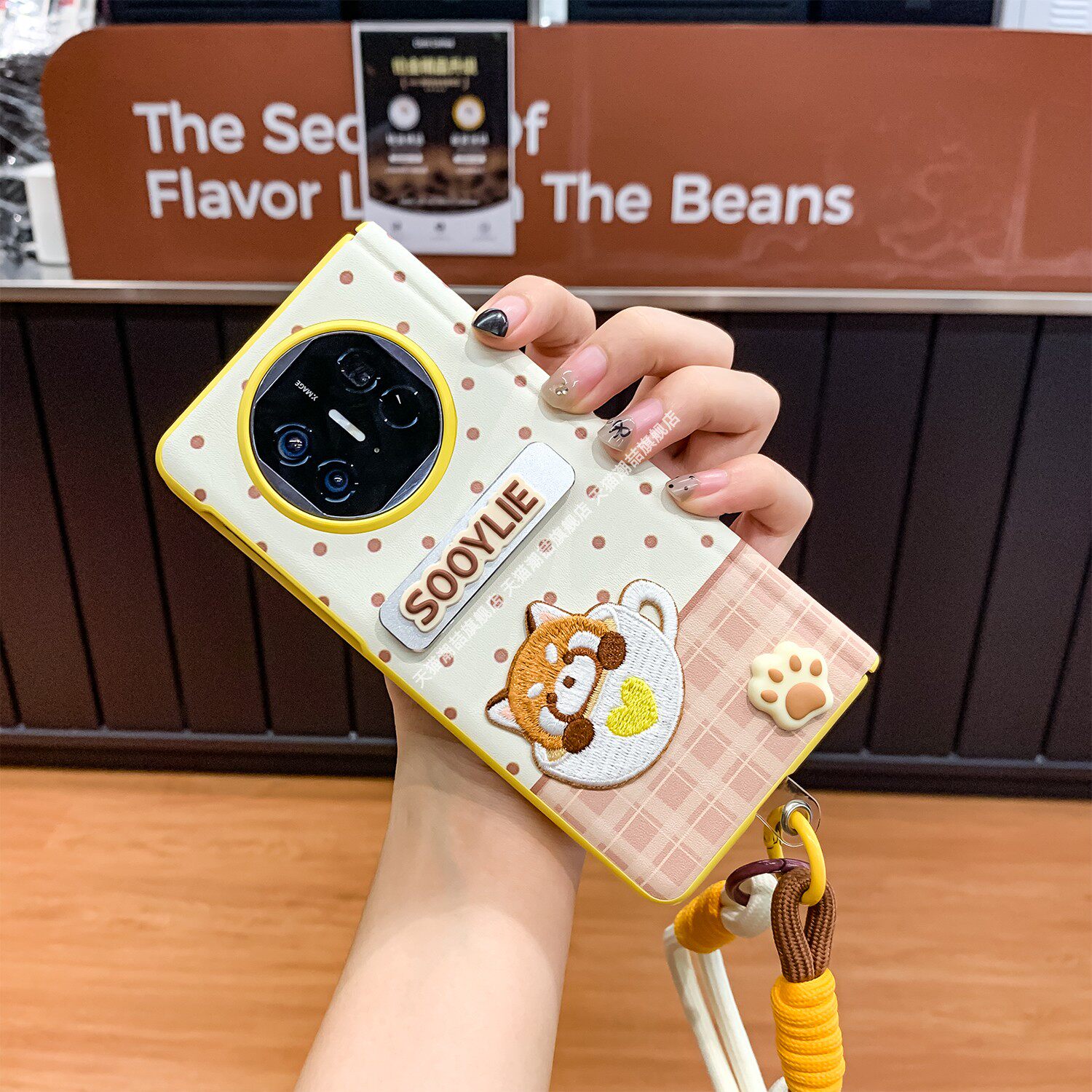 【潮喆折叠壳】适用华为matex6折叠手机壳新款定制原创皮纹防摔保护荣耀vivooppo三星小米中轴磁吸全包卡通