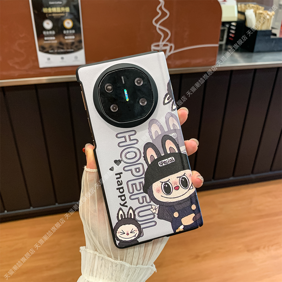 适用荣耀v5pc贴皮革卡通手机壳