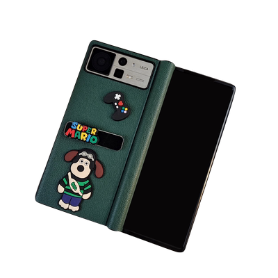 适用小米mixfold2皮纹卡通手机壳