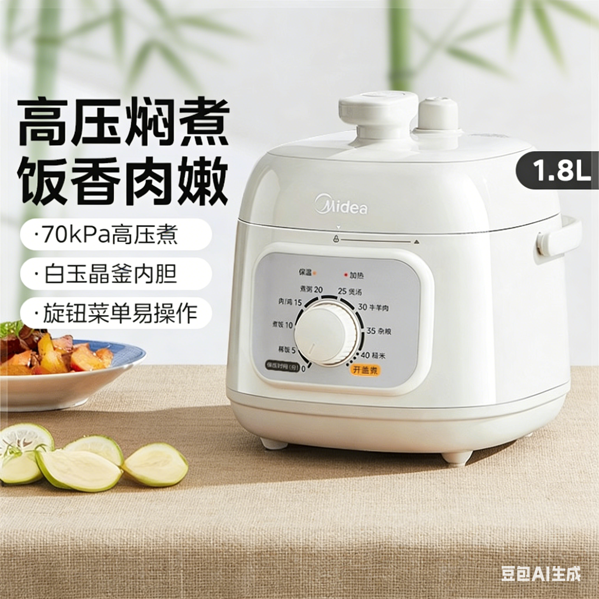 [国补15%]美的1.8L电压力锅E2400