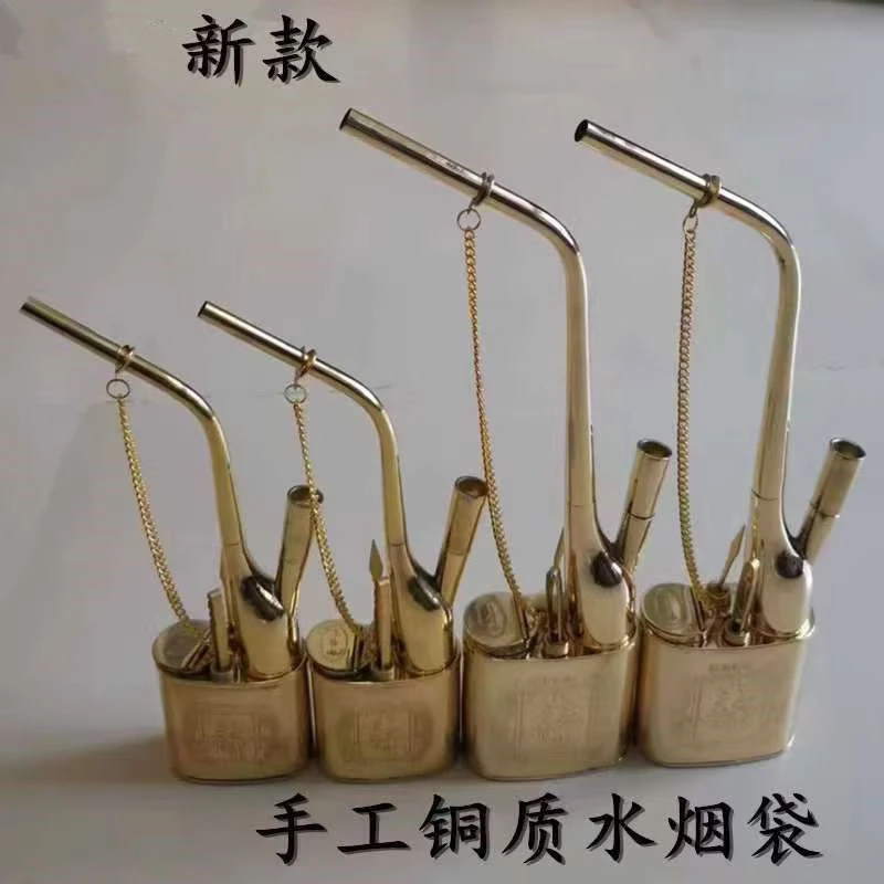 甘字水烟纯铜水烟斗烟壶烟筒烟嘴