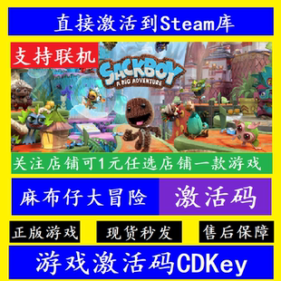 steam麻布仔大冒險(xiǎn)入庫(kù)激活碼 聯(lián)機(jī)SackboyAdventur CDKey國(guó)區(qū)全球