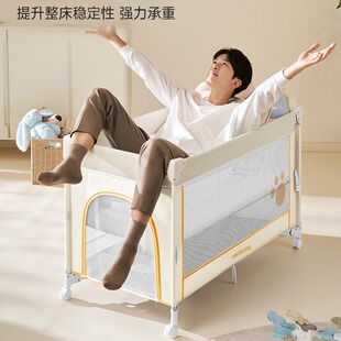 coolbaby多功能婴儿床拼接大床可移动新生儿宝宝床尿布台便携bb床