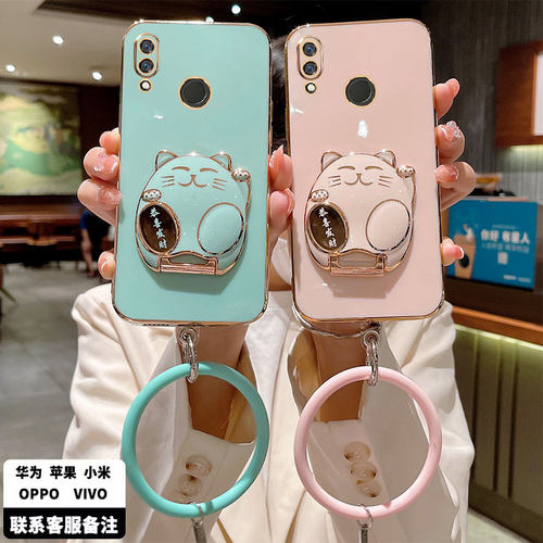 适用华为nova3手机壳nove3e保护novi3i硅胶套note3全包ANE-ALOO防摔PAR软TL支架INE男novo3女nowa3i招财猫AL0