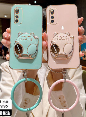 vivoiqooneo手机壳iqooneo855保护neo3 vivo硅胶套V1914A全包防摔1936AL软壳neo1竞速版男vivoiq女招财猫支架