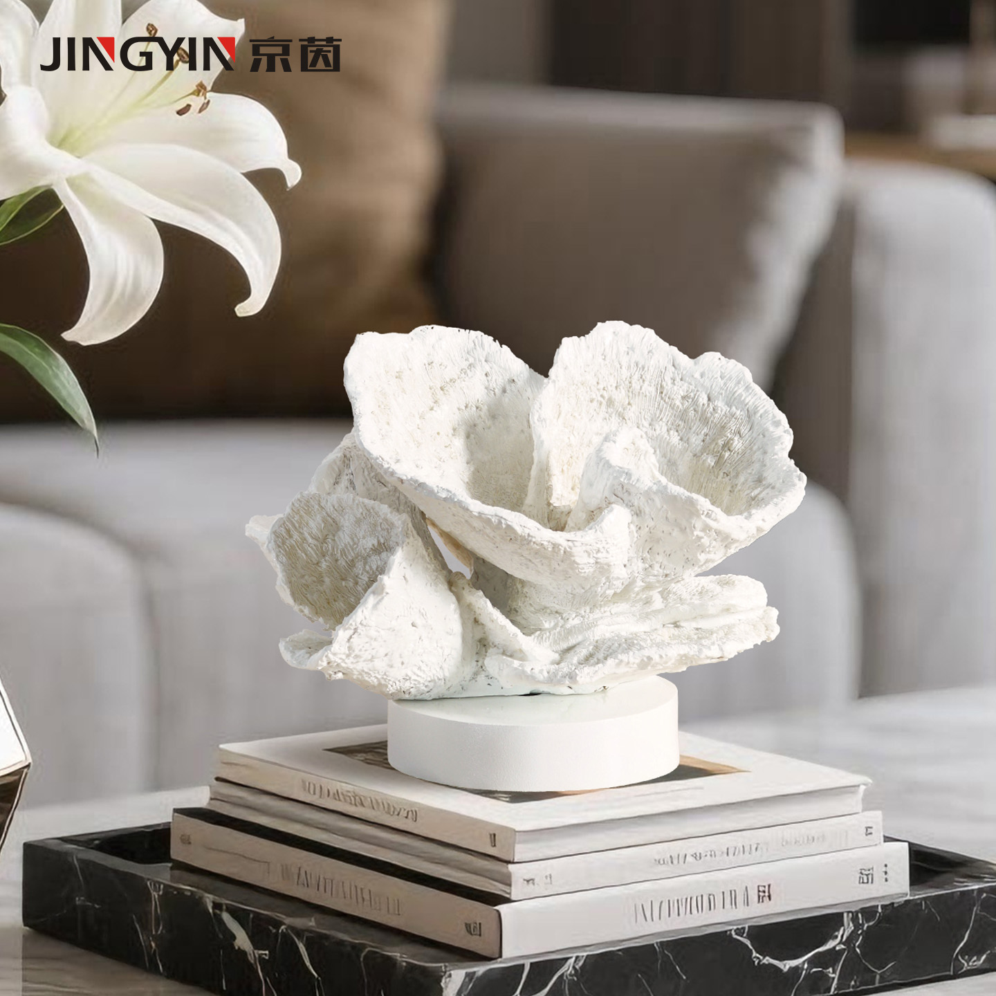 树脂仿珊瑚花束装饰品小摆件