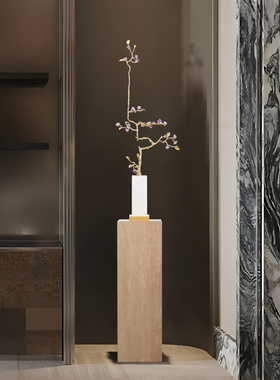 入口玄关壁龛细长垂直高装饰客厅电视柜紫水晶搬到新家落地式装饰