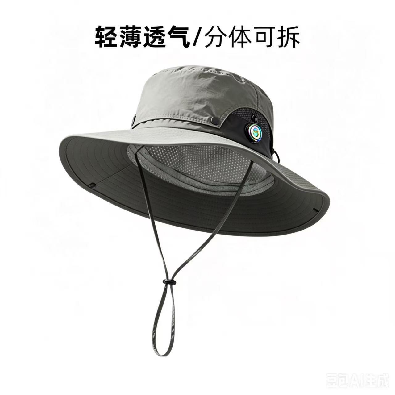 户外大沿遮阳渔夫帽夏季男士帽顶