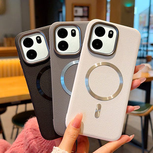 适用於一加turbo6手机保护壳2026新款高档plu110外壳tubo6v女生tubro六女1+turbo6v系列oppo男生tubro6皮纹磁