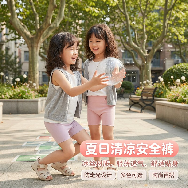夏季三分安全打底裤防走光女童短