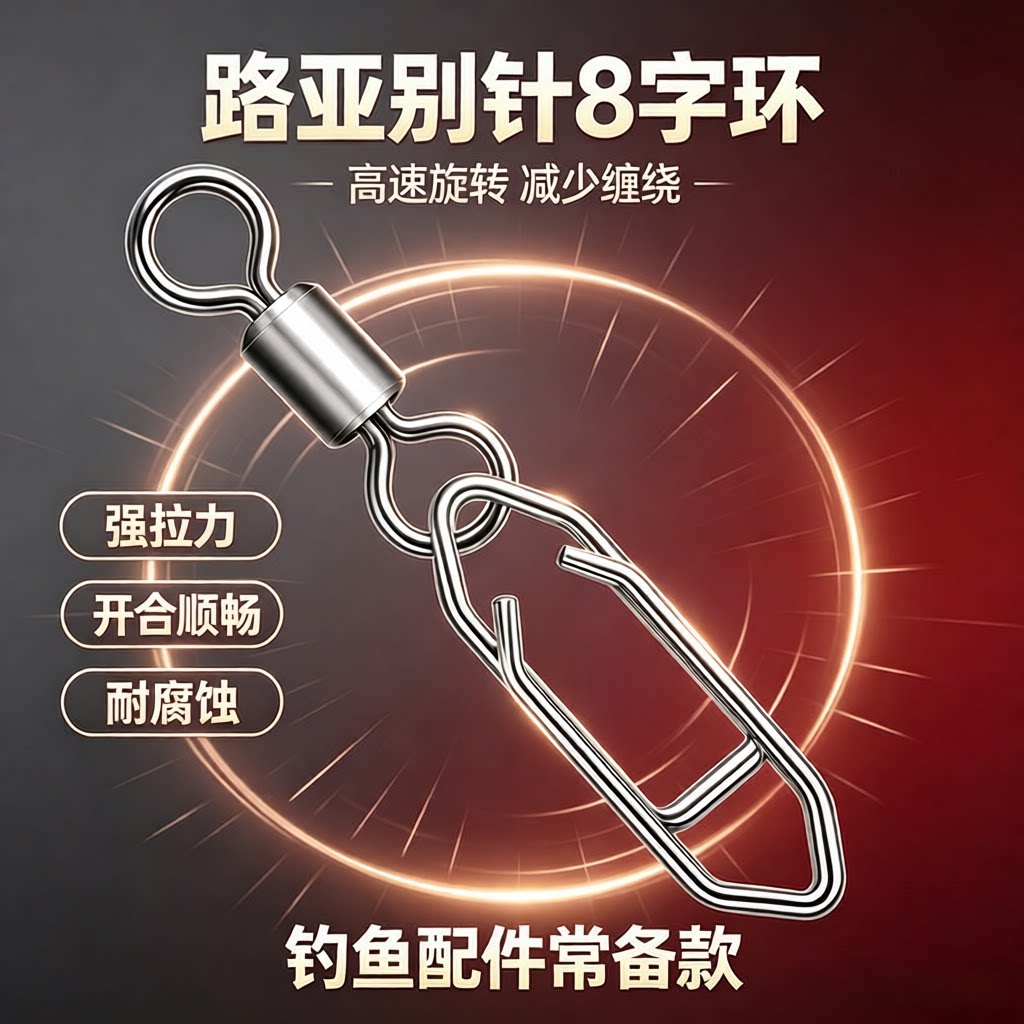 路亚回形八字环快速换饵别针高速