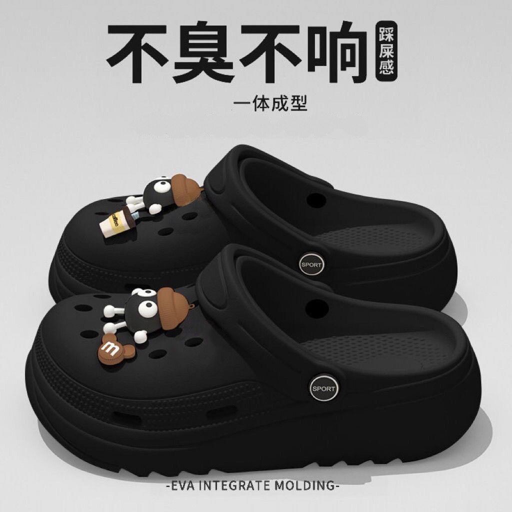 夏季洞洞鞋女EVA拖鞋透气可爱卡