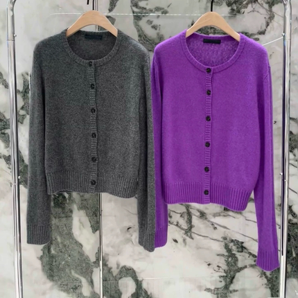 【秦岚同款】正品针织衫开衫2025秋新品含羊毛羊绒毛衣MBE3CAR021