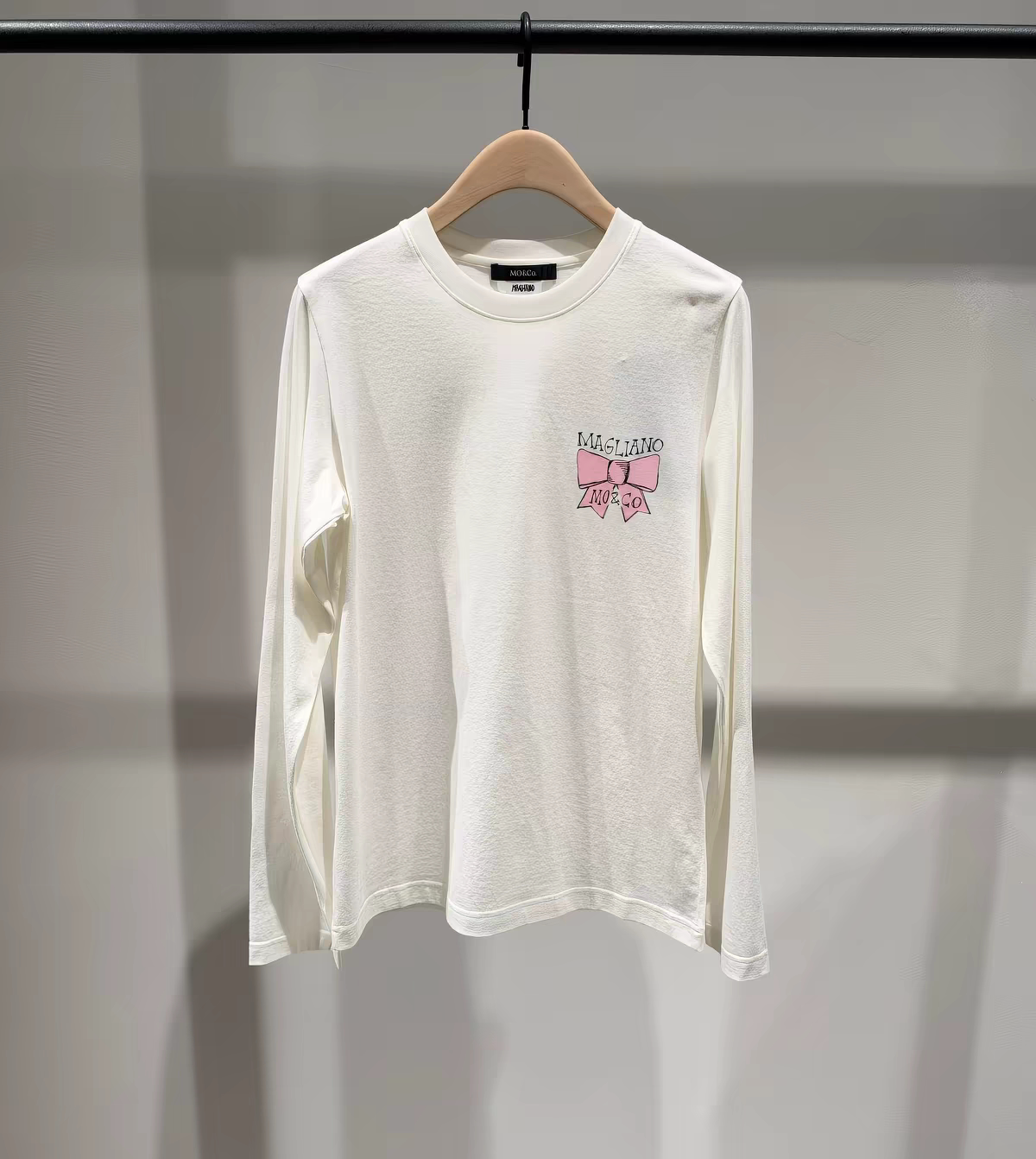 【MAG联名】正品2026冬新品白色棉质长袖印花T恤MBF4TEE010