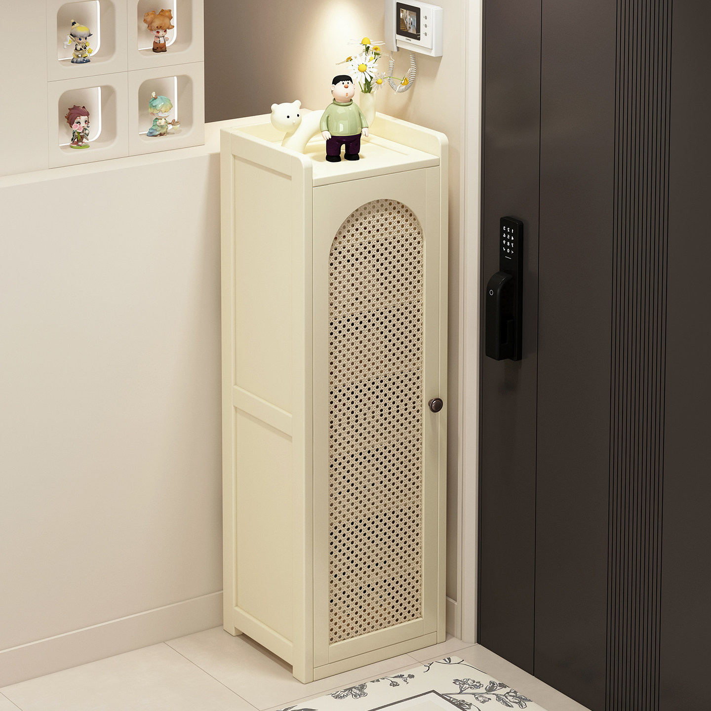 鞋柜家用门口分层隔板小窄鞋架入户门口带门外楼道出租屋用鞋架子,住宅家具,鞋柜,淘宝优惠券,粉丝福利购,淘宝优惠卷