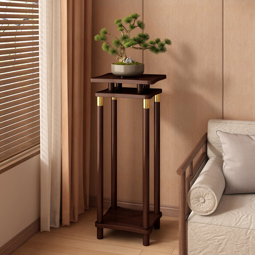 【加厚加固】中式花架落地置物架