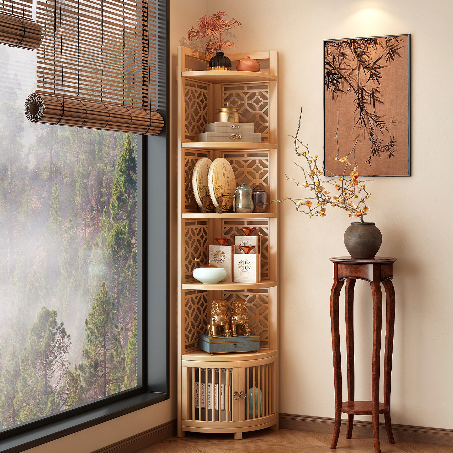 【加厚加固】角柜落地置物架