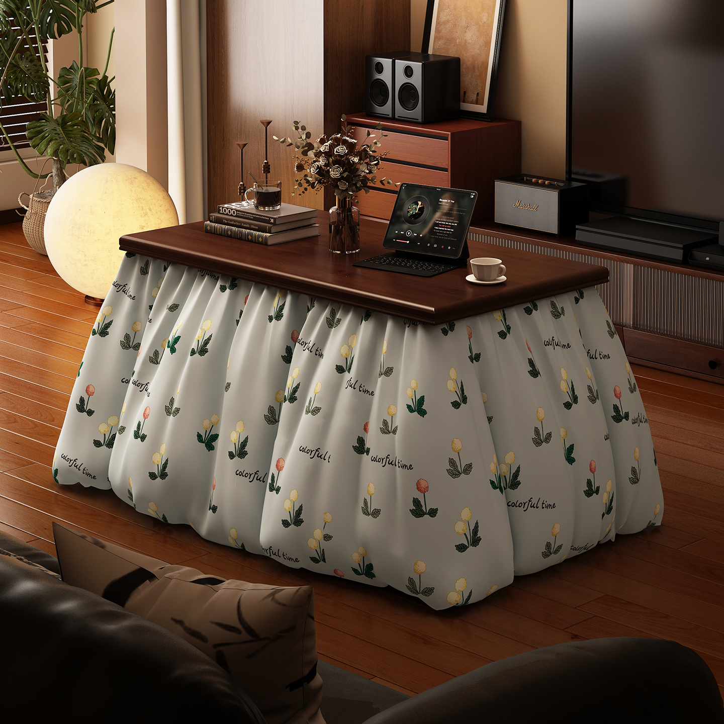 【进口实木加厚加固】烤火桌