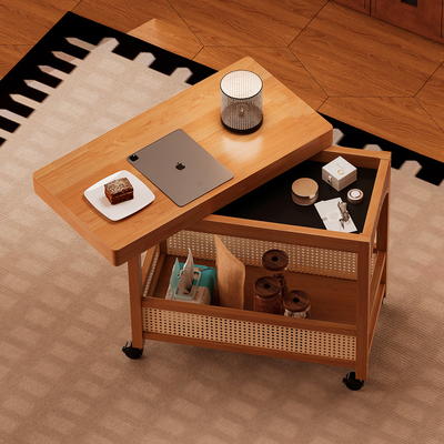 实木沙发边几可移动茶几客厅家用小推车置物架茶水柜茶几桌小茶台