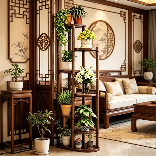 【加厚加固】中式多层花架