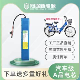 电动车内置锂电池48V12Ah电瓶单车大容量喜德盛通用大管动力电池