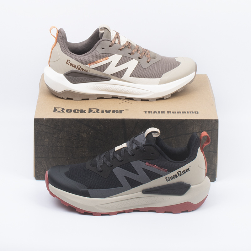 高端牛货春夏网面透气轻便缓震防滑户外运动徒步越野跑鞋男女