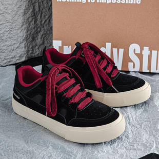 兜川2026新款厚底面包鞋小众帅气潮流运动休闲板鞋男生复古帆布鞋