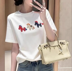 PAULNASUS/保罗夏季新款圆领T恤女潮流百搭短袖休闲时尚半袖女