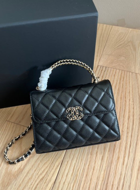 小香风kelly小废包鱼子酱牛皮2025年新款女包菱格链条斜挎手提包