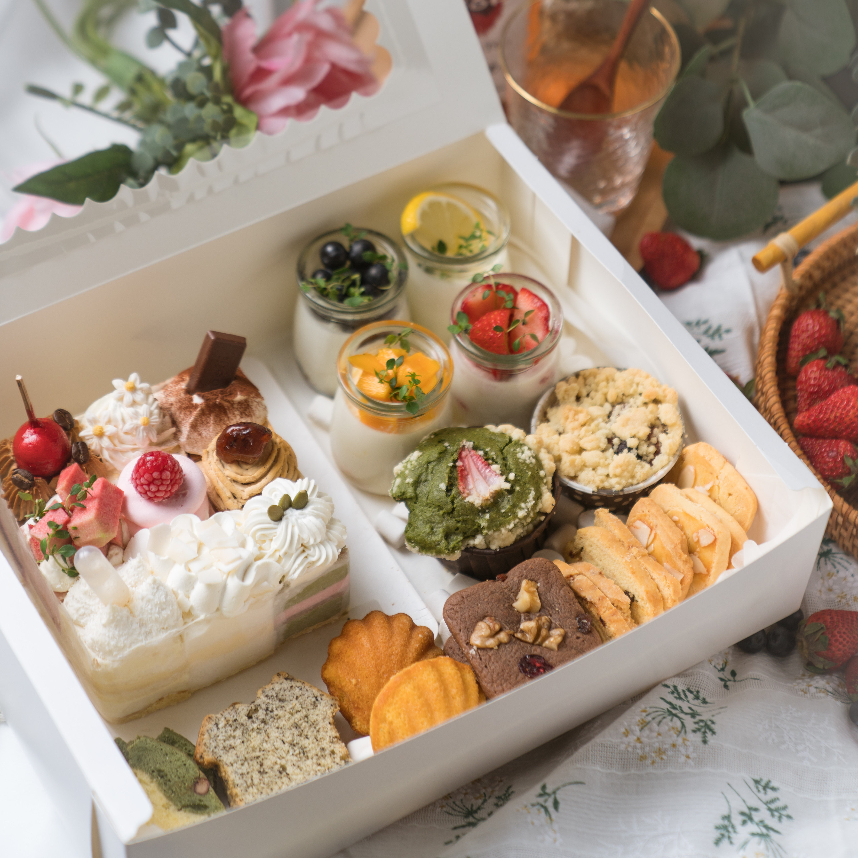 芝心花【春日踏青点心礼盒】野餐杯子蛋糕聚会甜点下午茶北京同城