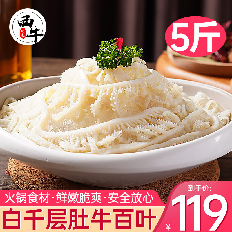 千层肚牛百叶白毛肚新鲜牛毛肚冷冻5斤重庆火锅涮菜食材商用生鲜