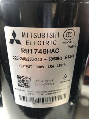 全新RB174GNR RB173NPF RB174GHAC原装三菱空调制冷压缩机
