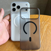 适用苹果17promax手机壳裸机手感iphone17新款 超薄裸感N52强力吸附 17pro磁吸magsafe磨砂抗指纹air硬外壳