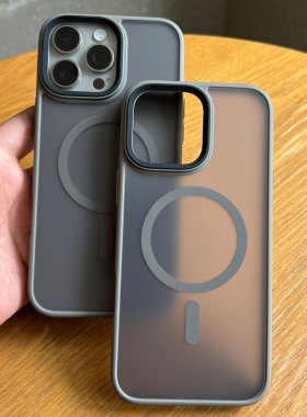 N52强力磁吸充电Magsafe强磁吸附适用苹果16Promax手机壳17套air肤感防指纹iPhone15pro散热防摔14新款13男pm