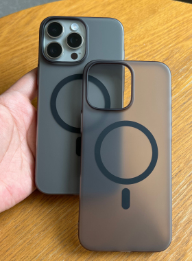 【N52强力吸附超薄裸感】适用苹果16promax磁吸Magsafe手机壳iPhone15透明17磨砂14Pro全包air硬13薄12男新款