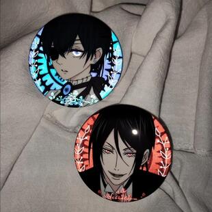 日系黑执事夏尔塞巴斯同人周边吧唧徽章卡通生日送朋友二次元谷子