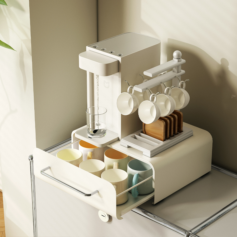 环图台面可抽拉卡箍杯架