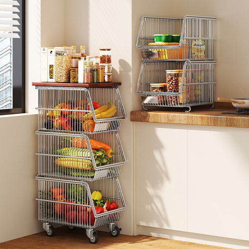 环图厨房蔬菜置物架放菜篮子