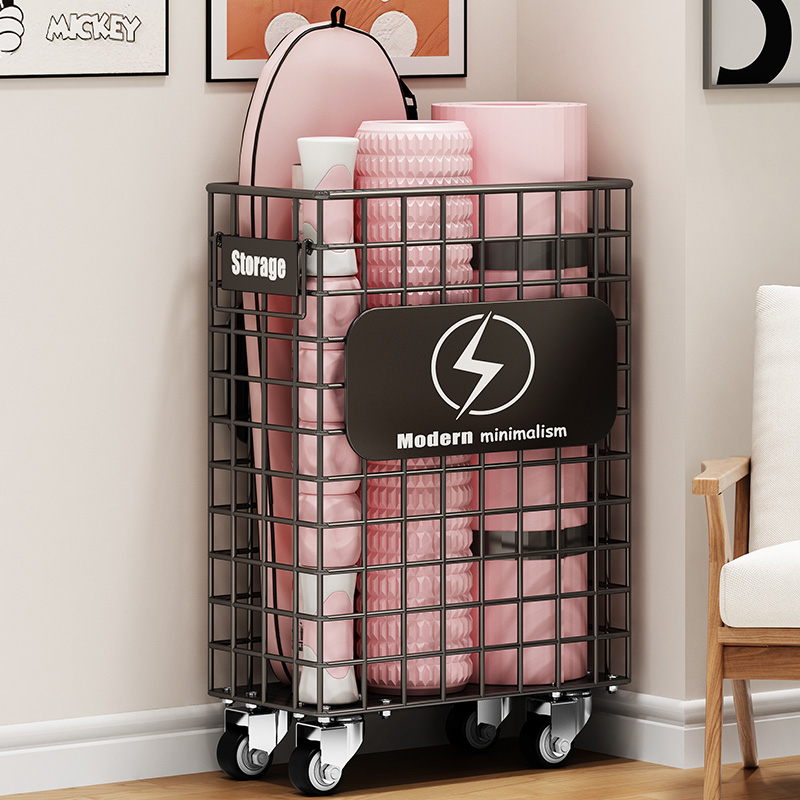 环图可移动瑜伽垫收纳筐置物架