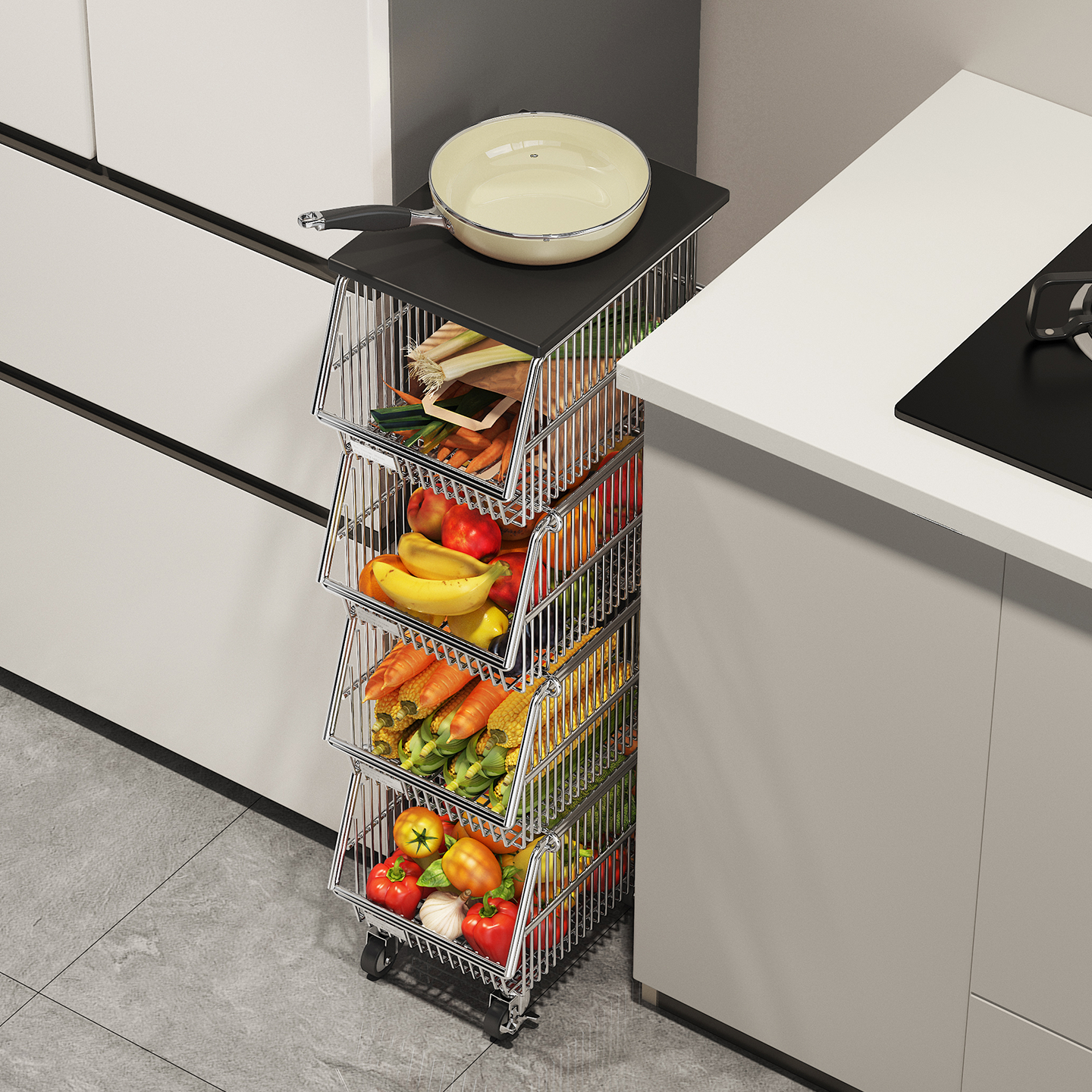 2026新款厨房夹缝置物架冰箱侧面极窄缝落地窄边小推车缝隙收纳柜,收纳整理,缝隙柜,淘宝优惠券,粉丝福利购,淘宝优惠卷